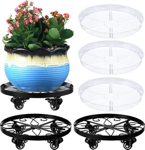 plant saucers with wheels|20 plant caddy with wheels.